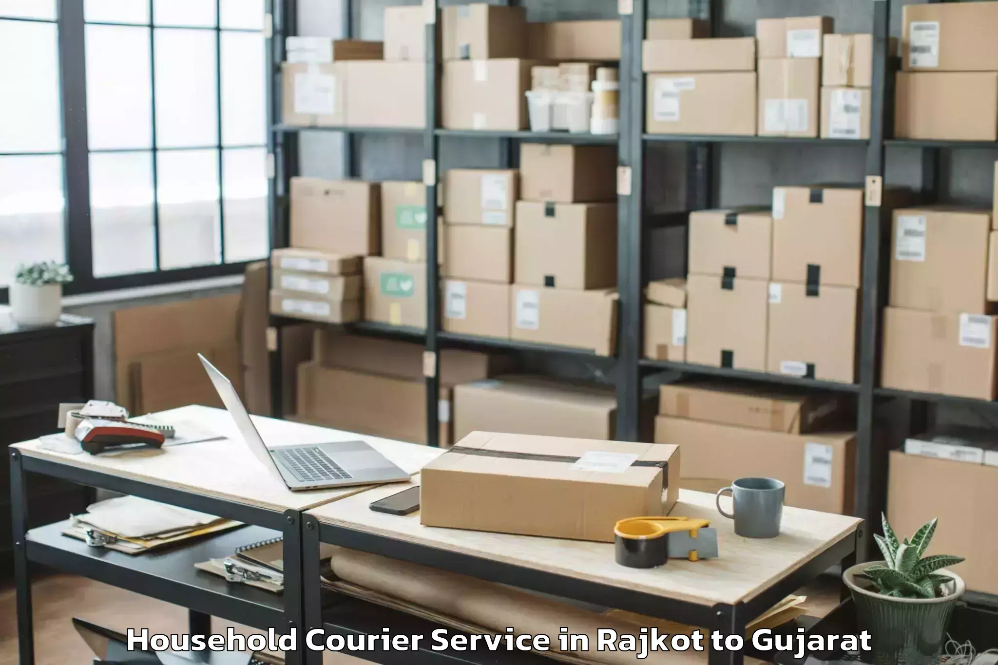 Book Rajkot to Balasinor Household Courier